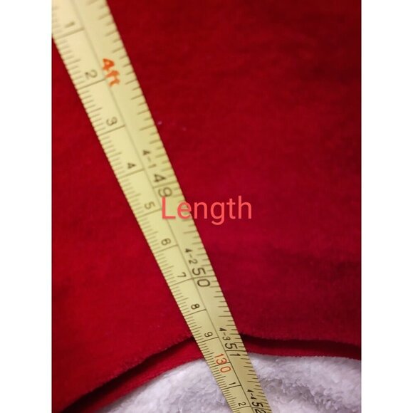 Women's Diamond Tea Medium Red Velvet Stretch Zip  Robe 55 inches Size M - Picture 11 of 12
